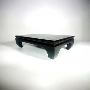 Mesa expositora de bonsai pequena em madeira preto ônix
