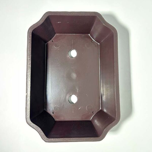 Vaso retangular de plástico reforçado para bonsai, indicado para treinamento